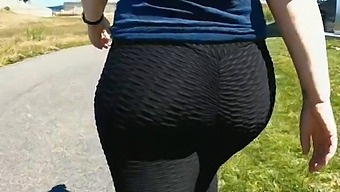 Outdoor Adventure With A Curvy Milf In Leggings And Wedgie