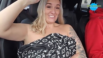 Daytime Strip In A Car