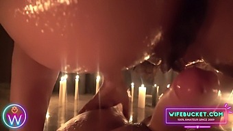 Passionate Pov Threesome With Candles And Big Natural Tits